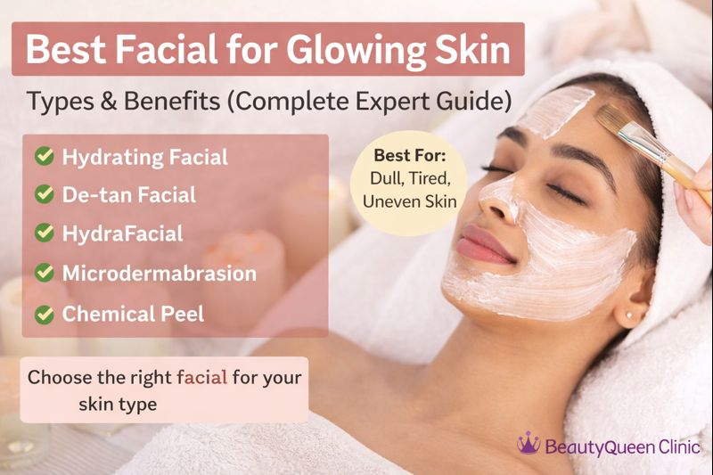 Best facial for glowing skin guide – hydrating, de-tan, hydrafacial and peel benefits